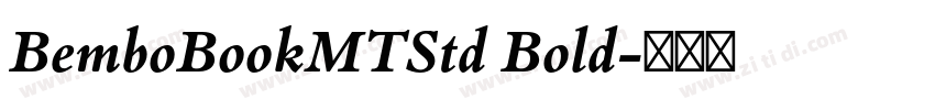 BemboBookMTStd Bold字体转换